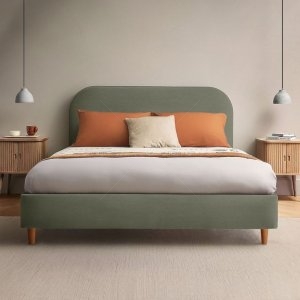 Bed with 2 side tables