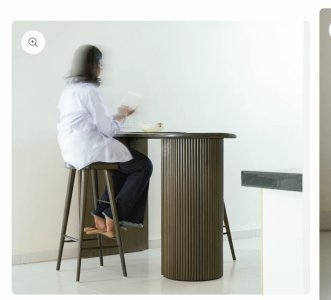 High table with bar stools