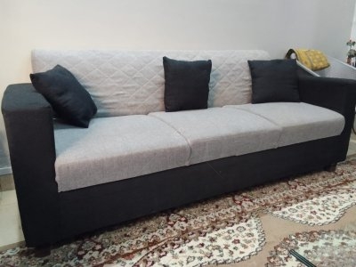 7seater Sofa set in Grey and Black Combination
