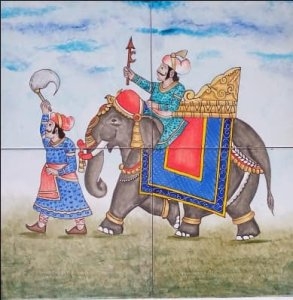 Gughal Art On Tiles Custom sizes and colors are also available.