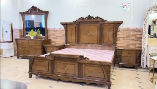 New design akhrot viner bed with high gloss polish and premium quality
