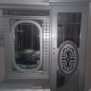 1 King size Bed with lights, 1 mattress, 2 side tables with lights, 2 chairs, 1 dressing table with lights and 1 table