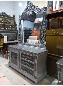 Wooden Golden Bed set