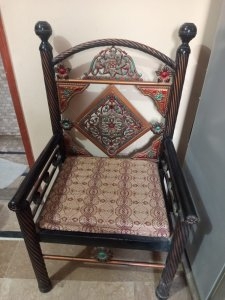 Complete Heavy Wrought Iron Living Room Set (Sofa, Chairs, Table & Showcase)